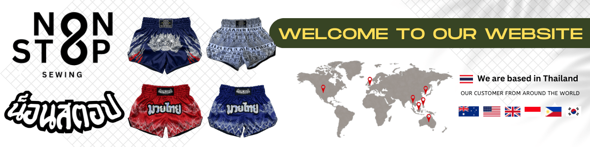 non stop sewing, custom muay thai shorts, boxing shorts , muay thai shorts